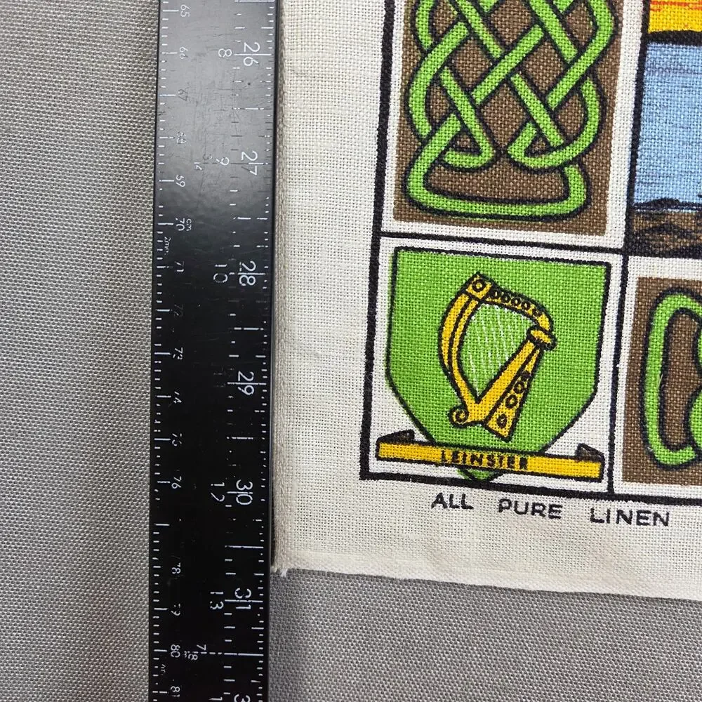 Vintage Nelson Irish Blessing Pure Linen Tea Towel Made Ireland 30.5